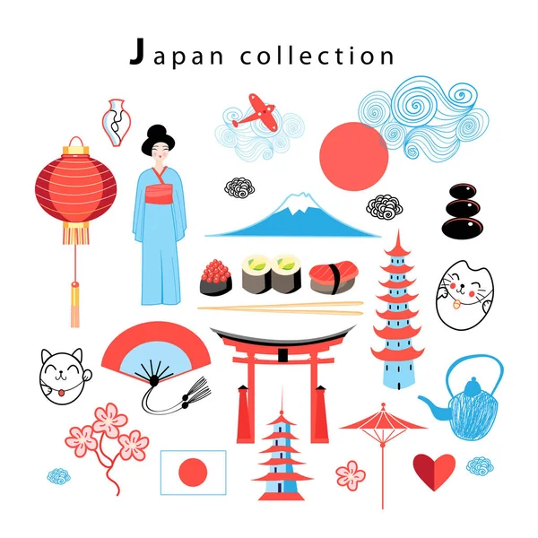 Ensemble graphique vectoriel Japon — Image vectorielle