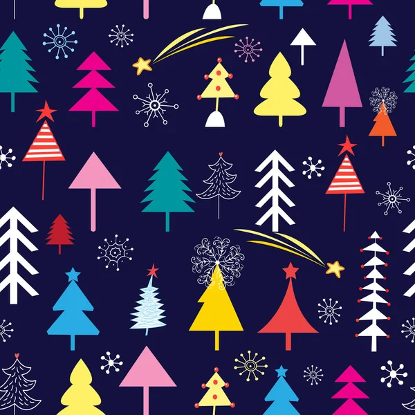 Nieuw patroon van kerstbomen — Stockvector