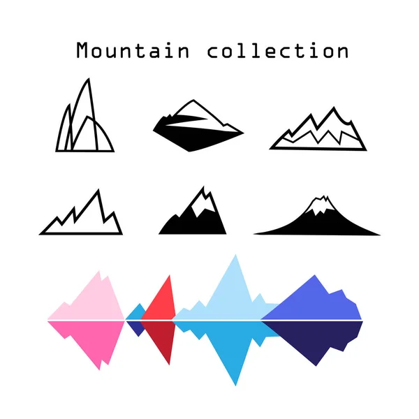 Ensemble de montagne vectoriel — Image vectorielle