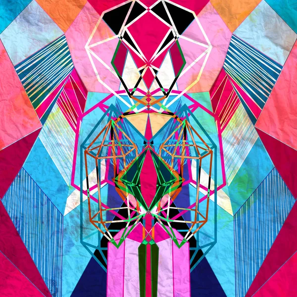 Abstrakte Aquarell geometrischen Hintergrund — Stockfoto
