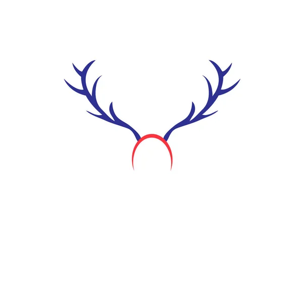 Carte de Noël avec cornes — Image vectorielle