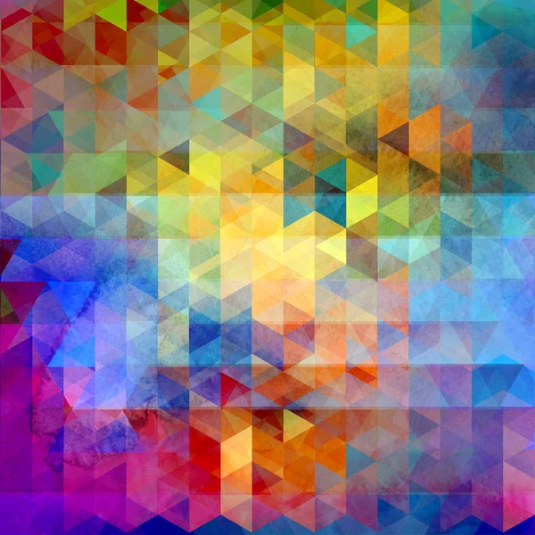 Geometrisk bakgrunn med vannfarger og trekanter – stockfoto