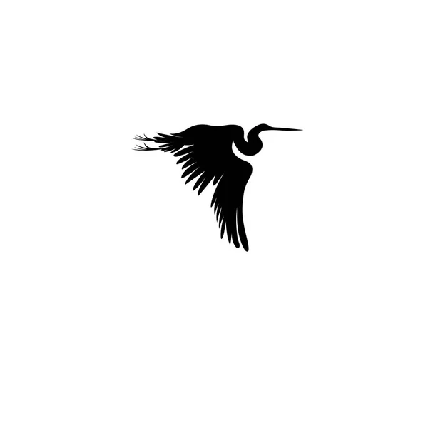 Grafický znak létající heron — Stockový vektor