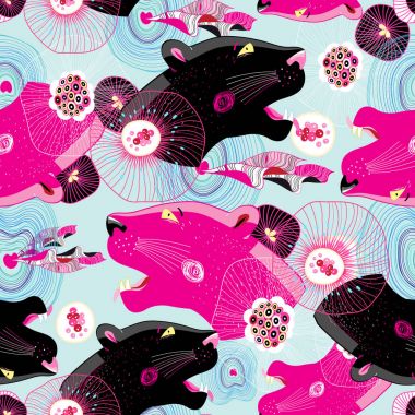 Panter başkanları ile moda deseni