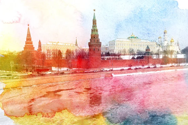 Краєвид з Московський кремль — стокове фото