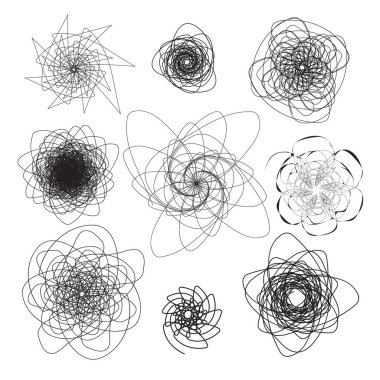 Soyut çiçek ile grafik arka plan