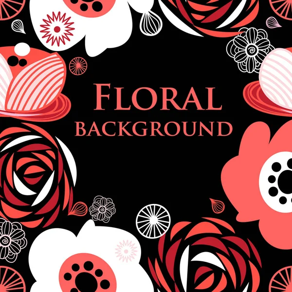 Fundo gráfico vívido floral —  Vetores de Stock