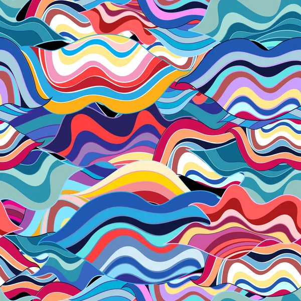 Ljusa flerfärgad sömlös grafiskt mönster — Stock vektor