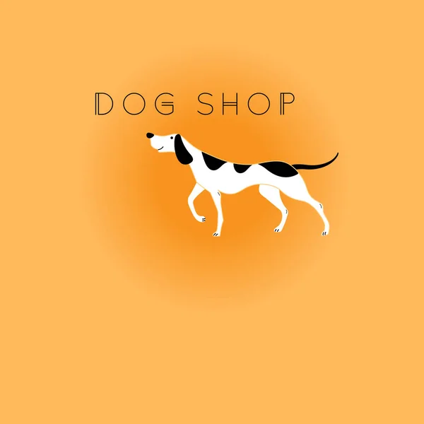 Vector icono gráfico perro — Vector de stock