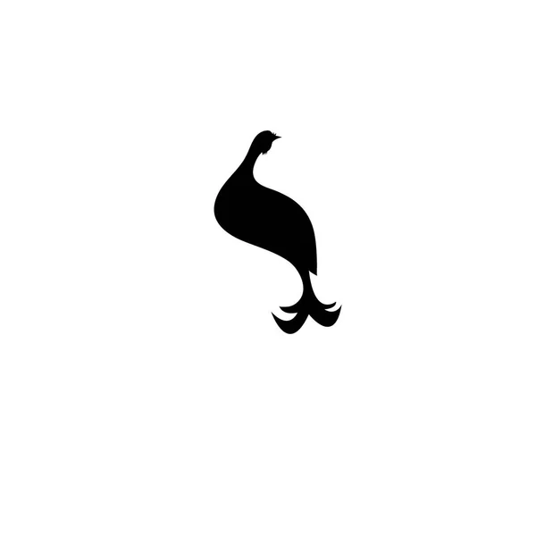 Vector icon black grouse — Stock Vector