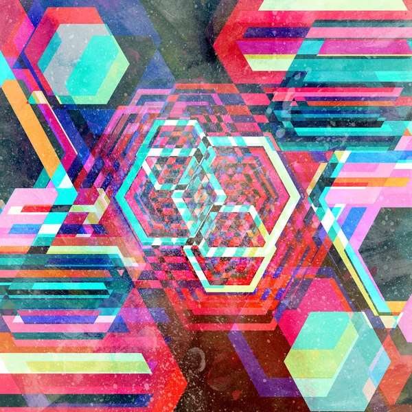 Abstrakte Aquarell geometrischen Diamanten Hintergrund — Stockfoto