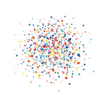 Vektör yuvarlak renkli konfeti sıçrama