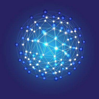 Mavi parlayan kozmik ızgara