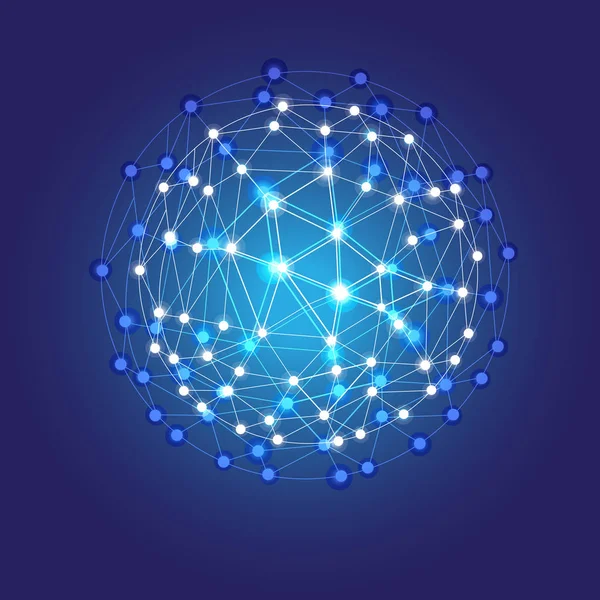 Mavi parlayan kozmik ızgara