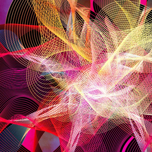 Světlé grafika vícebarevný vlny abstrakce — Stock fotografie