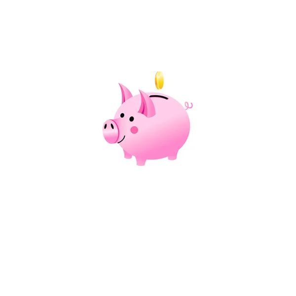 Vector icon of a piggy bank — Stock Vector