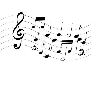 Vektör Vektör müzik notlar