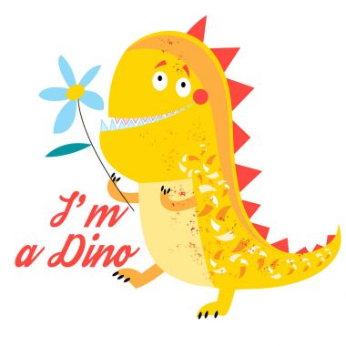 Vektör parlak eğlenceli dinozor