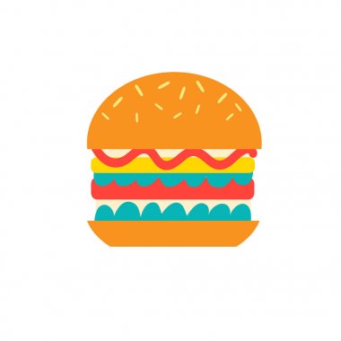 Vektör lezzetli burger simgesi
