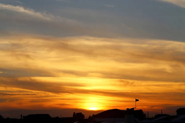 Foto von einem hellen Meer Sonnenuntergang — Stockfoto