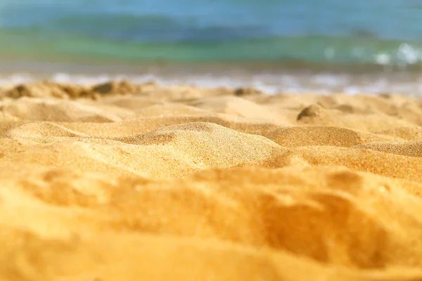 Schöne Textur aus gelbem Sand — Stockfoto