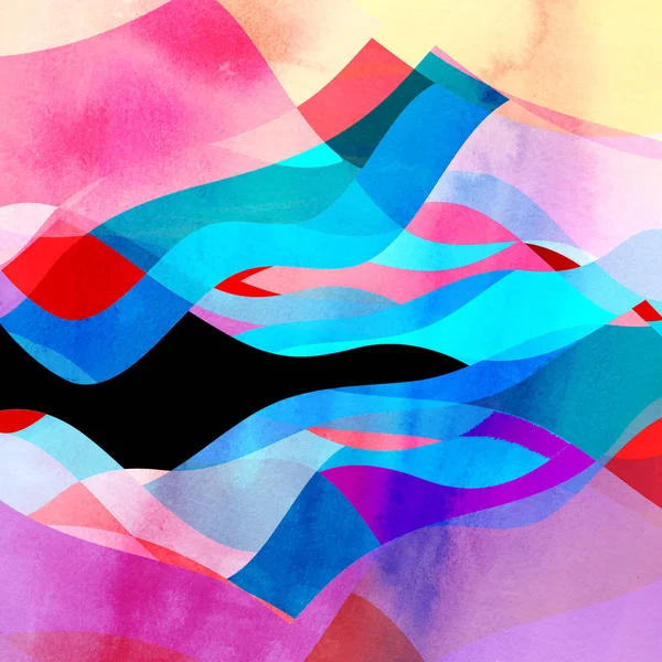 明るい波状デザインの抽象的な背景 — ストック写真
