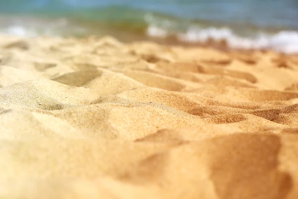 Bela textura de areia amarela — Fotografia de Stock