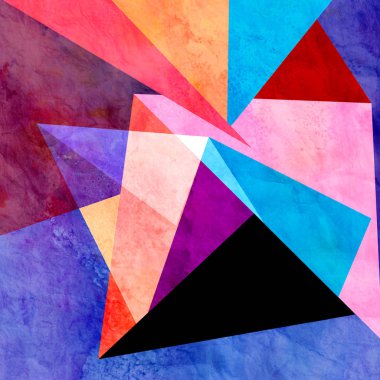 Sulu Boya geometrik arka plan