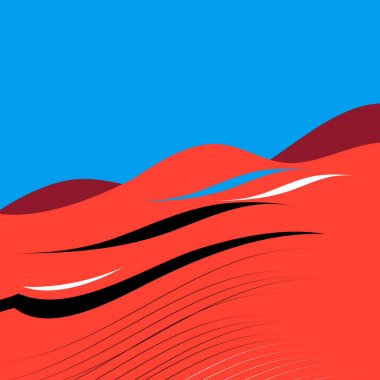 Vektör grafikleri manzara çöl