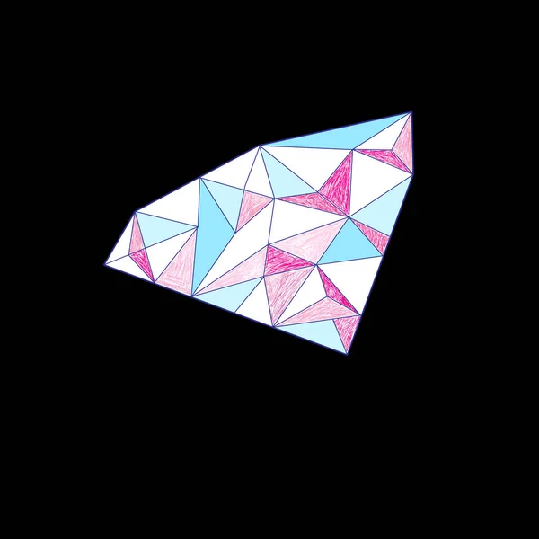 Grafische vector kristal — Stockvector