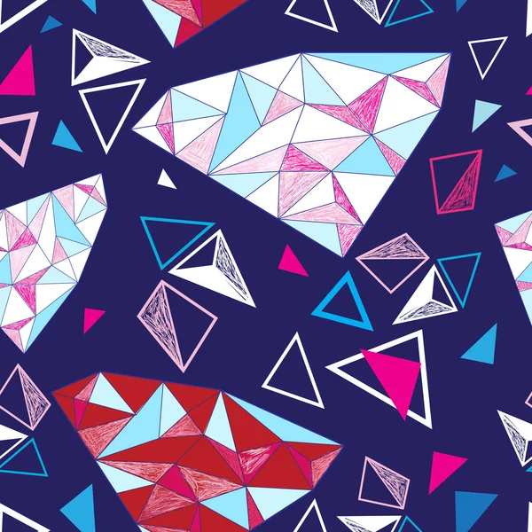 Naadloze geometrische patroon van driehoeken — Stockvector