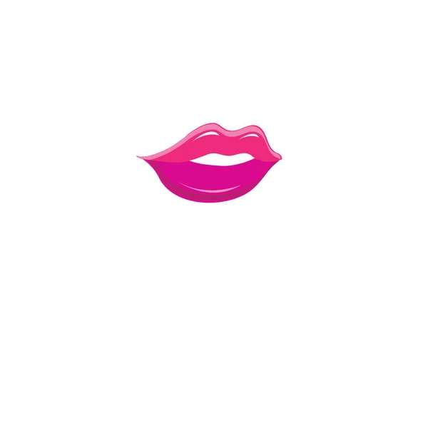 Bright purple lips icon — Stock Vector