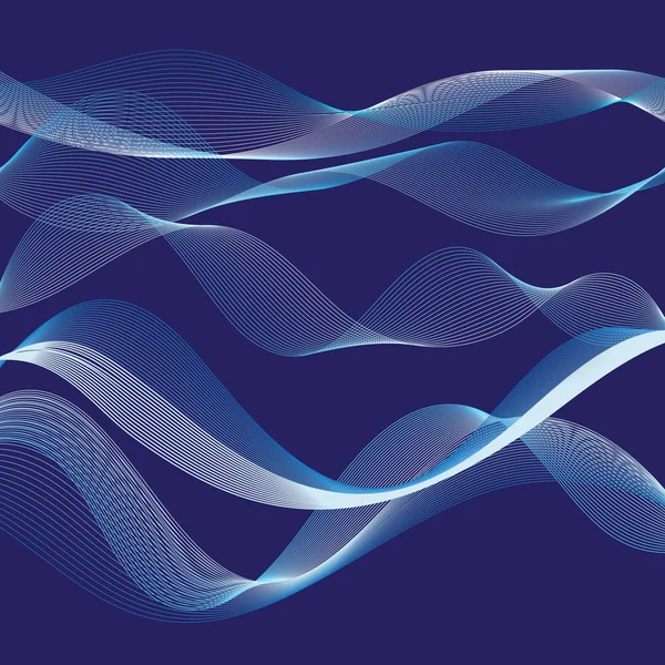 Grafis gelombang biru - Stok Vektor