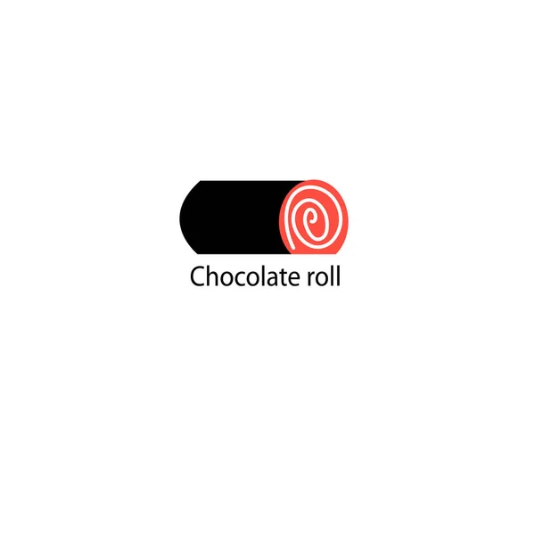 Icono vectorial del rollo de chocolate — Archivo Imágenes Vectoriales