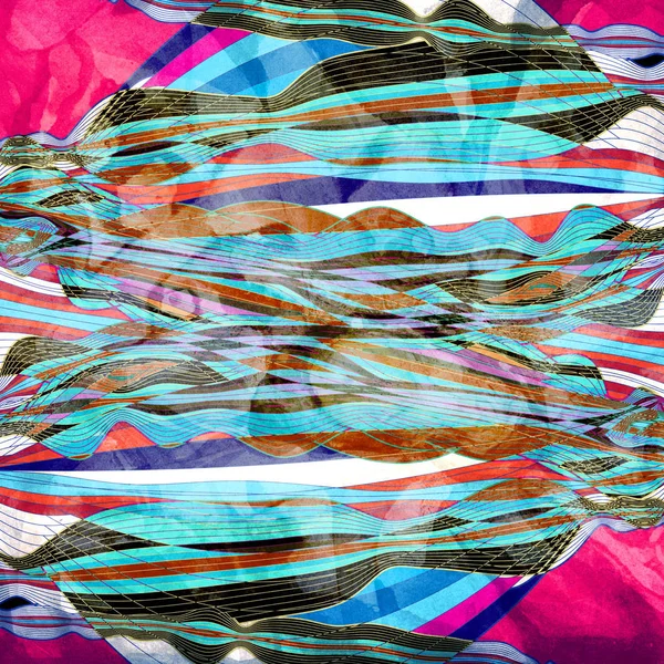 Анотація акварельного фону з барвистою хвилею — стокове фото