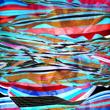 Suluboya arka plan renkli dalga ile