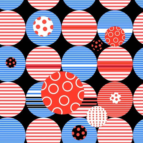 Abstrakte geometrische Muster aus verschiedenen Kreisen — Stockvektor