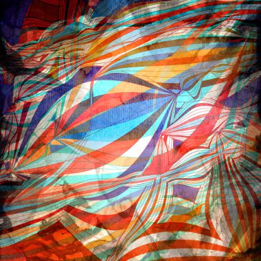 Suluboya arka plan renkli dalga ile