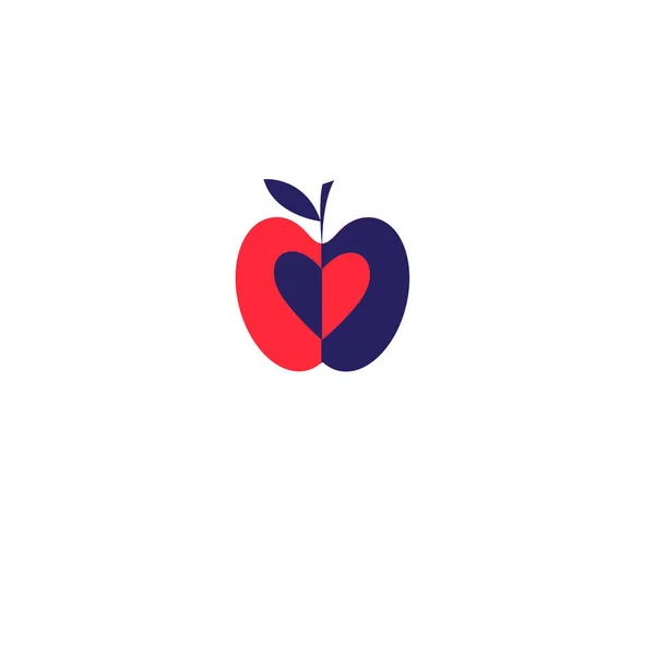 Vektorové ikony jablko červené — Stockový vektor