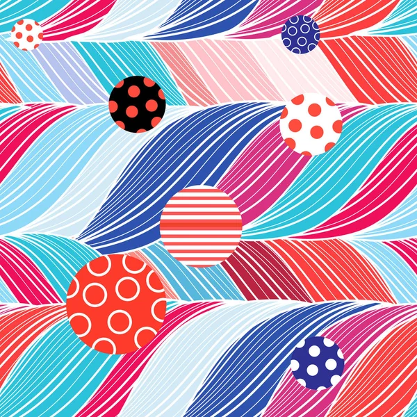 Seamless color brightly wavy pattern — Stock Vector