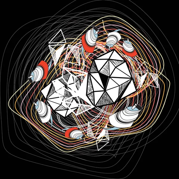 Couleur abstraite arrière-plan fantastique — Image vectorielle