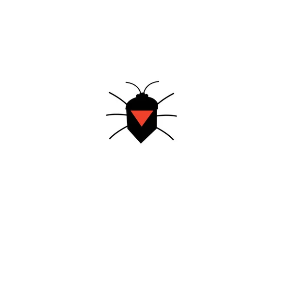 Grafische Silhouette eines Bug-Symbols — Stockvektor