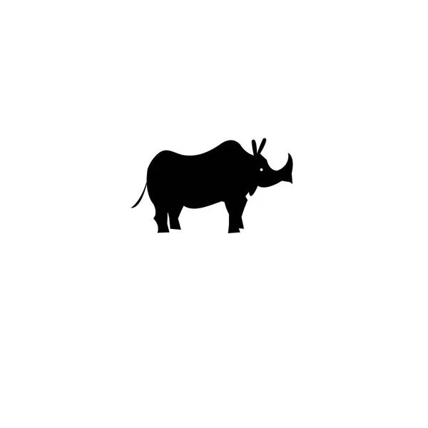 Vector icon of a rhino — Stock Vector