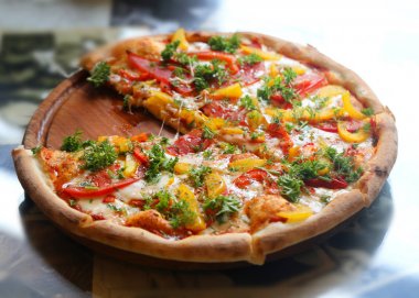 Fotoğraf lezzetli Pizza peyniri ile