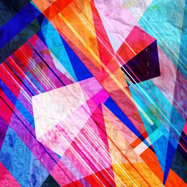 Abstract watercolor geometric background clipart