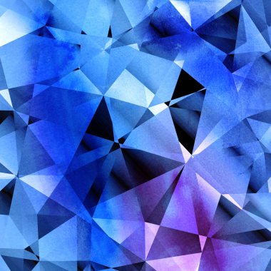 Suluboya arka plan çokgen