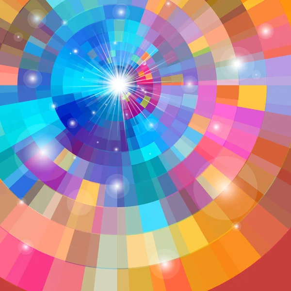 Fond coloré abstrait avec soleil — Image vectorielle