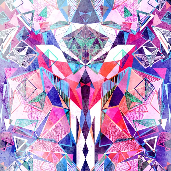 Анотація акварельного фону багатокутника — стокове фото