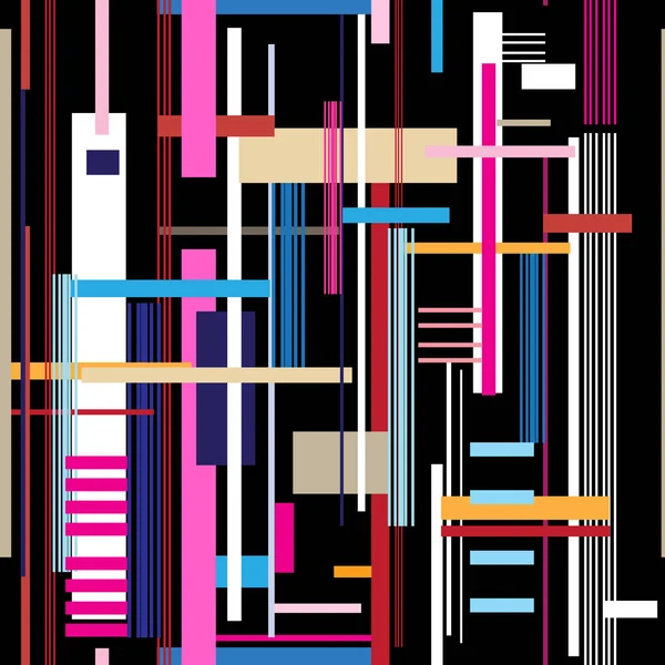 Naadloze heldere geometrische strepen patroon — Stockvector