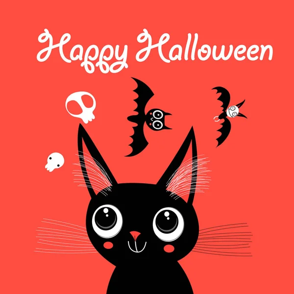 Gatto divertente per Halloween — Vettoriale Stock